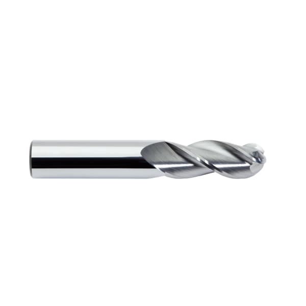Tuffcut X-Al 3 Flute Ball Nose End Mill Finisher, 1/4